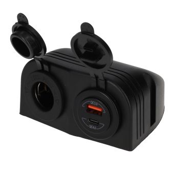 12V socle uni + USB A+C chargeur en applique