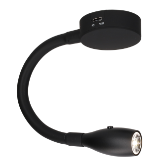 Furnari spot flexible - USB-C -inter. noir