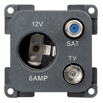 Prise 12V+ant.+sat. anthracite C-line