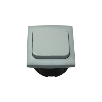 Interrupteur+entourage+cabochon gris Opal