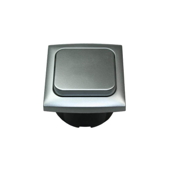 Interrupteur+entourage+cabochon argenté Opal