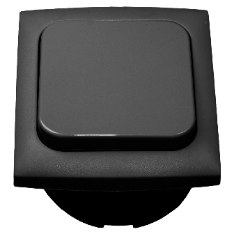 Interrupteur+entourage+cabochon anthracite Opal