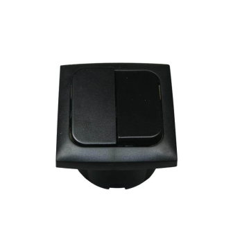 Interrupteur double +entourage+cabochon noir Opal