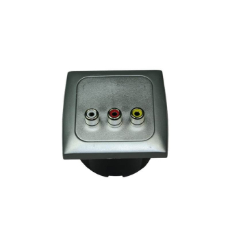 Prise Audi/video+entourage+cabochon argente Opal