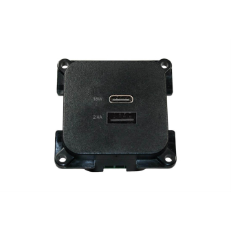 C-line prise USB A+C noir