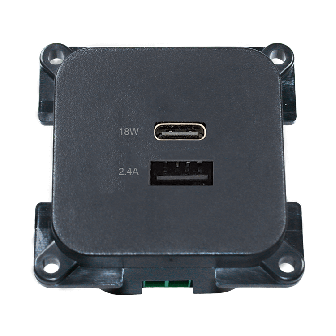 C-line prise USB A+C antracite