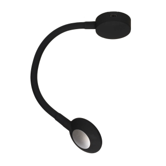 Verona flex. silicone led spot noir USB.inter tactile, régla