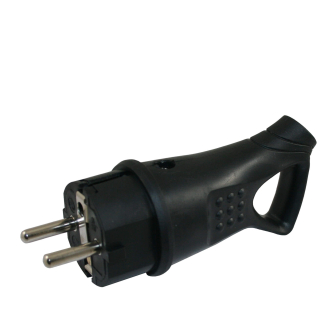 Fiche mâle caoutchouc avec poignée