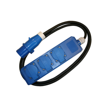 Quatro unit  1,5mtr. neoprene 3x1,5mm², fiche CEE