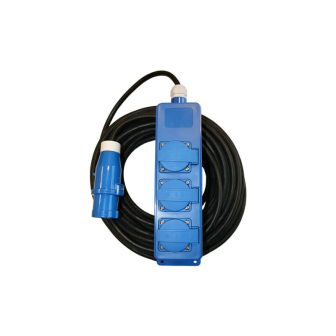 Triple-unit  20mtr. neoprene 3x1,5mm², fiche CEE