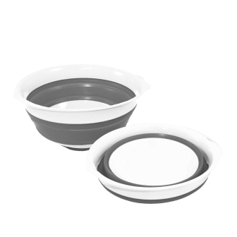 Saladier pliable 3L blanc/gris
