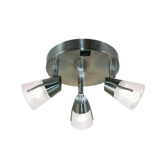 Meteor triple disc LED spot 12V DC, avec interrupteur