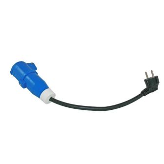 Adaptateur 44cm mâle Schuko + CEE fem.