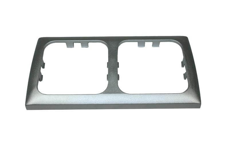 Opal cadre double pour prises argent