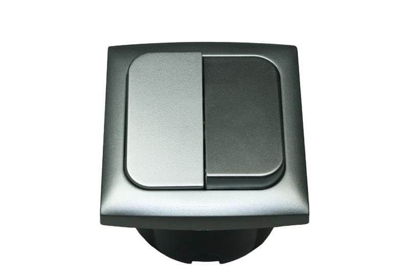 C-Line interrupteur double allumage avec Opal cadre argent