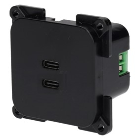 C-Line 2x USB-C prise de charge noir - emballé