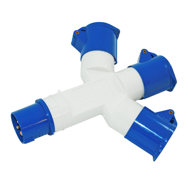 Prise CEE triple  – 1 entrée mâle 3 sorties femelle