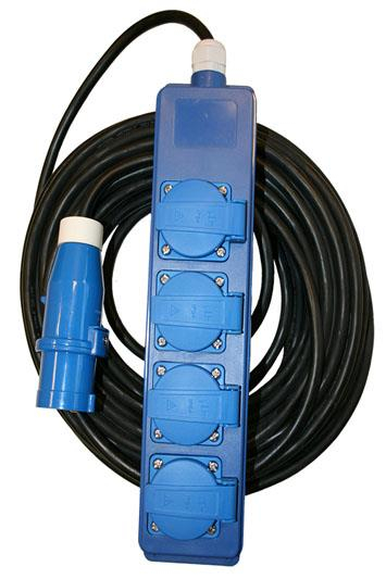 Quatro unit  20mtr. neoprene 3x1,5mm², fiche CEE (TEUN groep