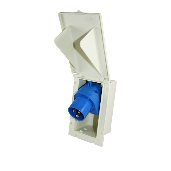 Rectangular Line socle CEE à encastrer blanc - sans emballage de vente