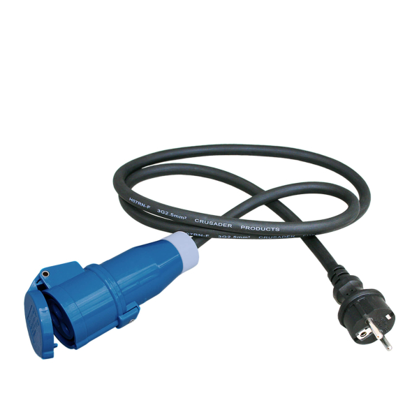 Câble adapteur de 1.5 mètres - fiche Schuko et fiche de raccordement CEE