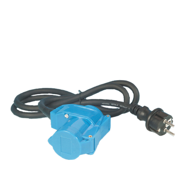 Câble adaptateur de 1.5 mètre - fiche Schuko et prise coudée