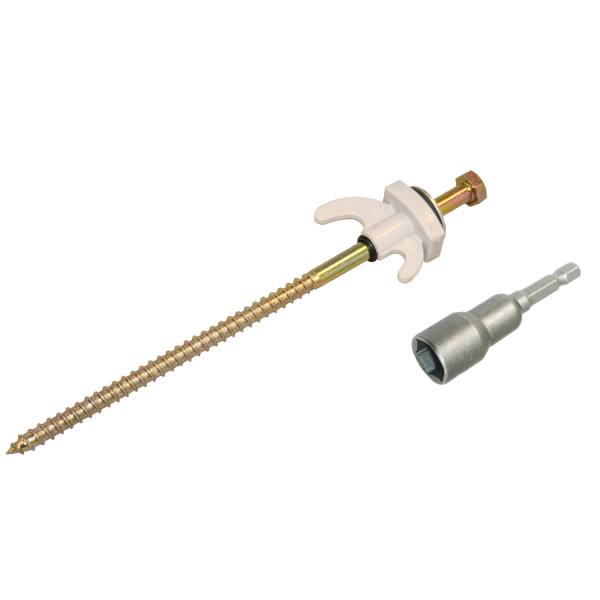 Piquets de tente à visser avec douille de vissage - lot de 20 en coffret