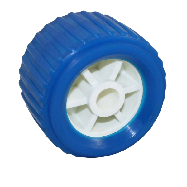 Polyuréthane galet 110x75mm bleu en blanc