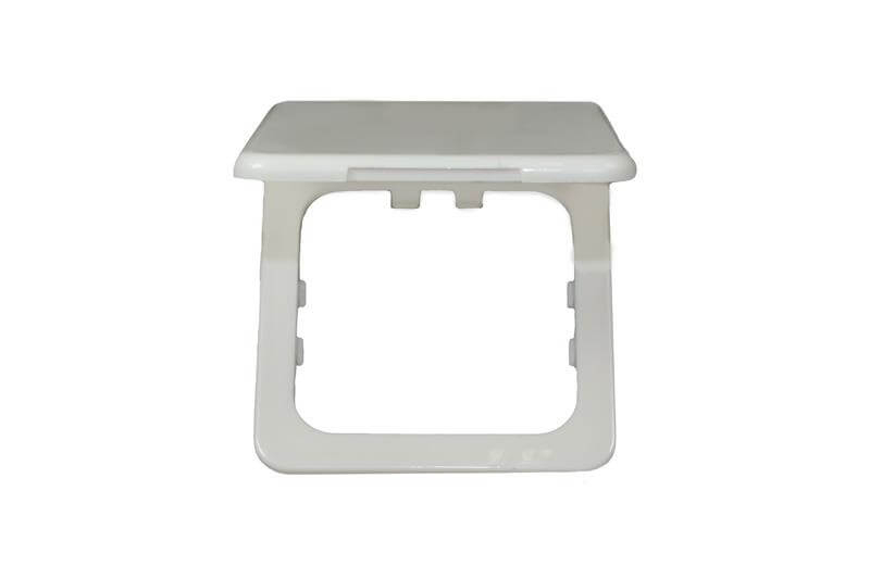 Opal cadre à clapet pour prise blanc