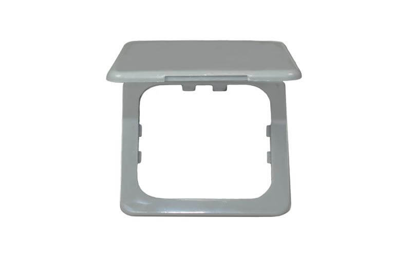 Opal cadre à clapet pour prise gris