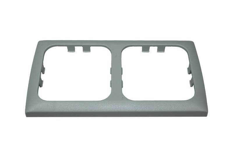 Opal cadre double pour prise gris