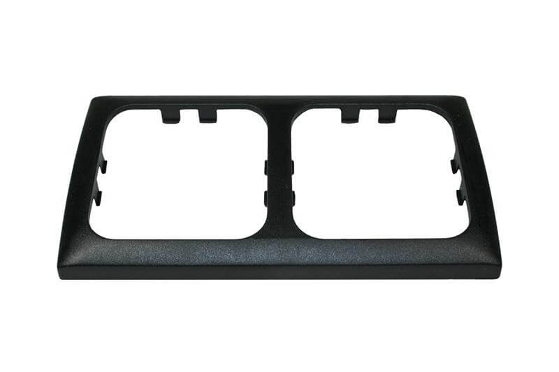 Opal cadre double pour prises noir