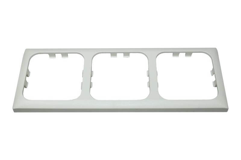 Opal cadre triple pour prises blanc