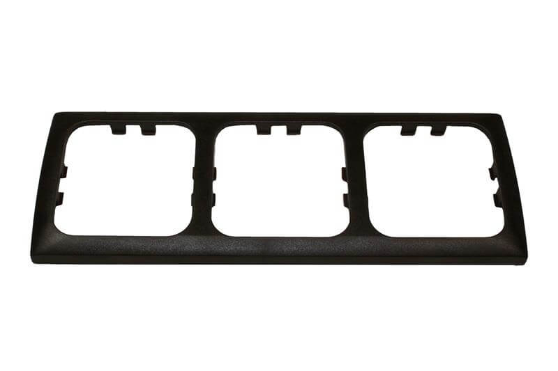 Opal cadre triple pour prises marron - emballé