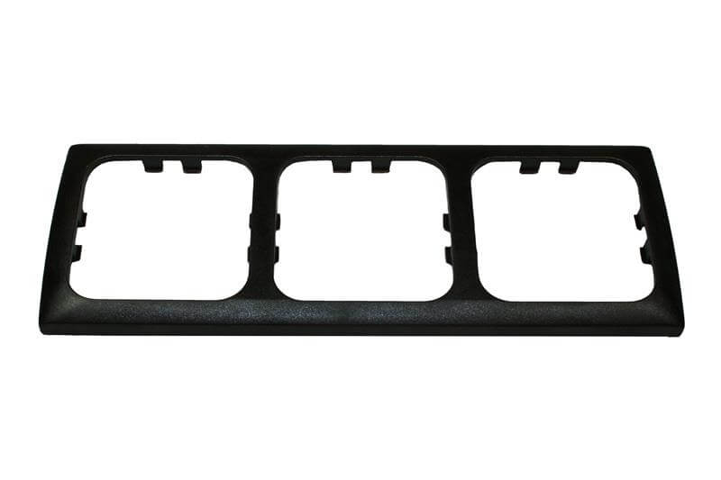 Opal cadre triple pour prises noir - emballé