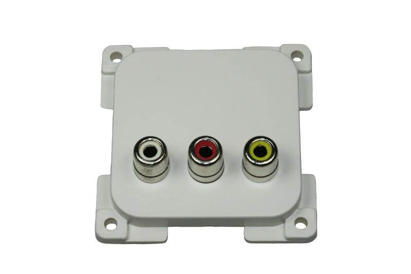 C-Line prise audio/video blanc - emballé