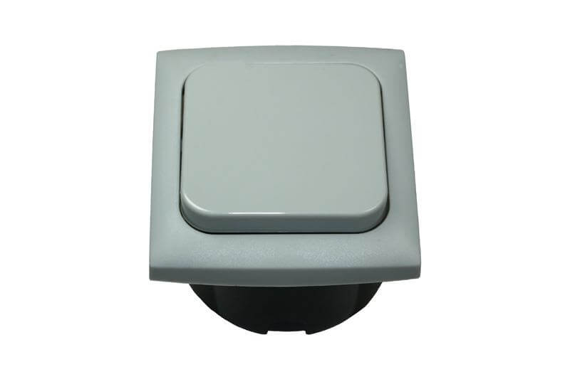 C-Line interrupteur simple avec Opal cadre gris - emballé