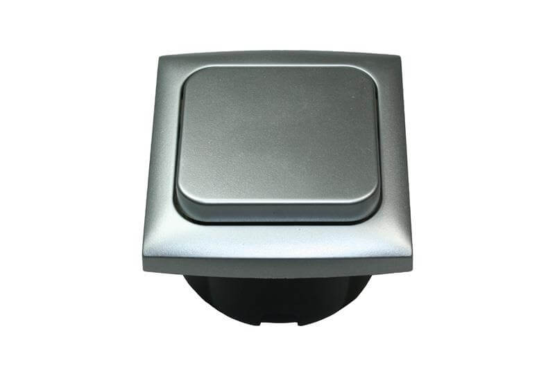 C-Line interrupteur simple avec Opal cadre argent - emballé