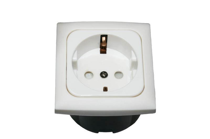 C-Line prise de courant Schuko 230V avec Opal cadre blanc