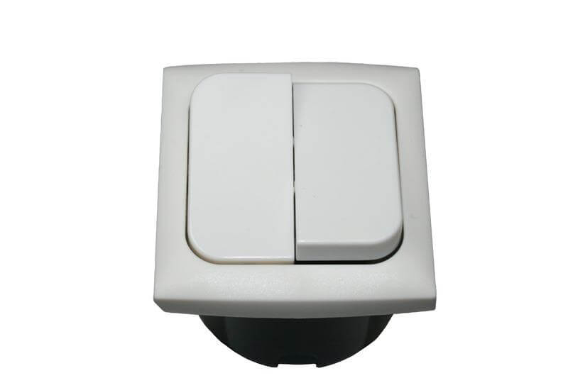 C-Line interrupteur double allumage avec Opal cadre blanc - emballé