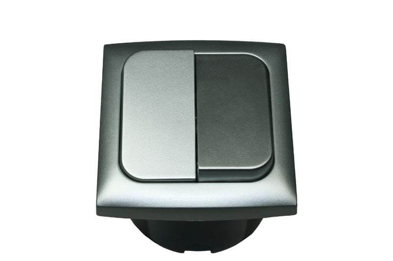 C-Line interrupteur double allumage avec Opal cadre argent - emballé