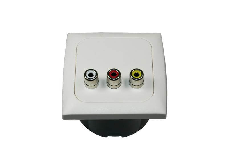 C-Line prise audio/video avec Opal cadre blanc - sans emballage de vente