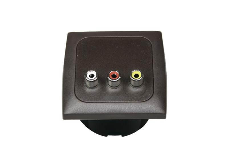 C-Line prise audio/video avec Opal cadre marron