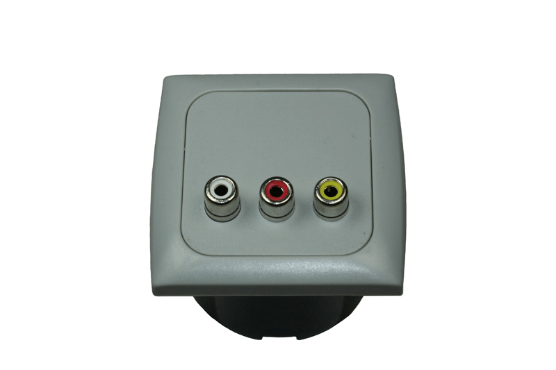 C-Line prise audio/video avec Opal cadre gris