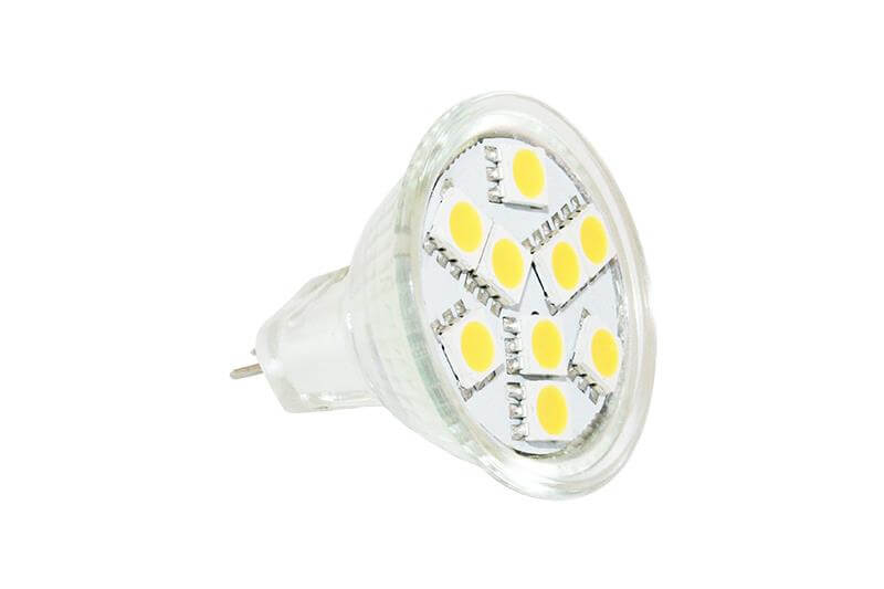 MR11 SMD LED ampoule LED stabilisée entre 10 et 30V - 80 lumen