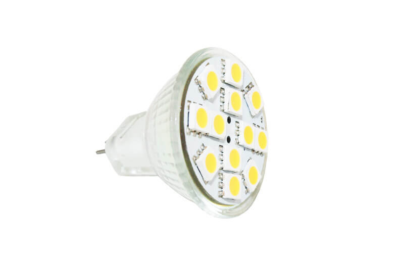 MR11 SMD LED ampoule LED stabilisée entre 10 et 30V - 100 lumen