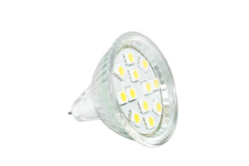 MR16 SMD LED ampoule LED stabilisée entre 10 et 30V - 120 lumen