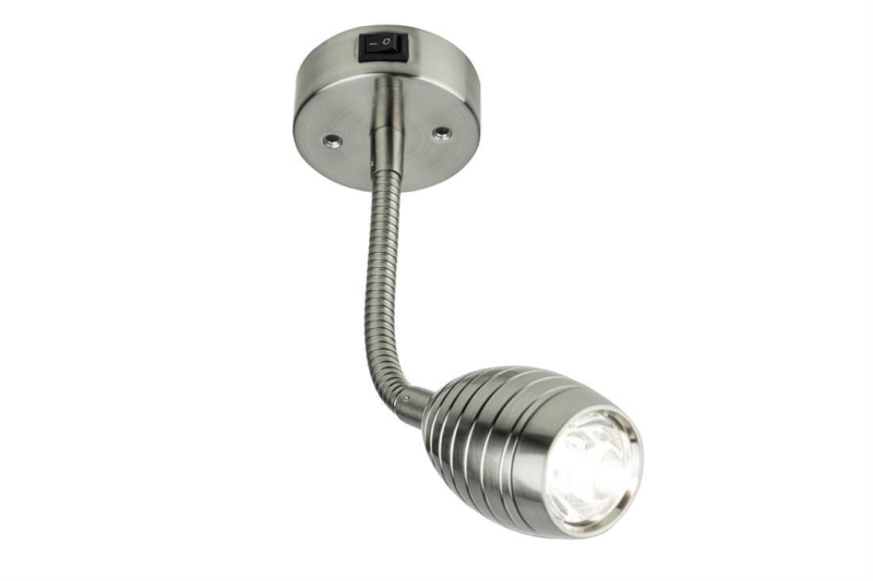 Neso Flex éclairage en applique spot flexible avec interrupteur - chrome mat