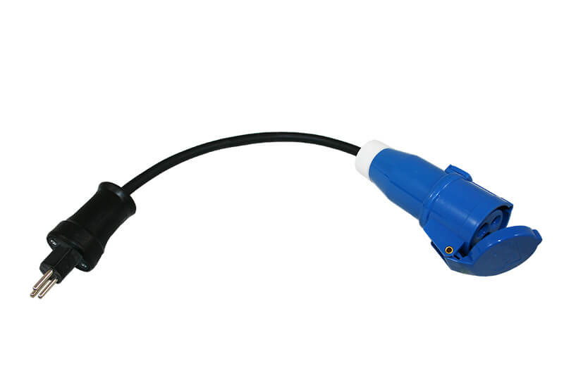 Câble adaptateur fiche suisse vers prise CEE