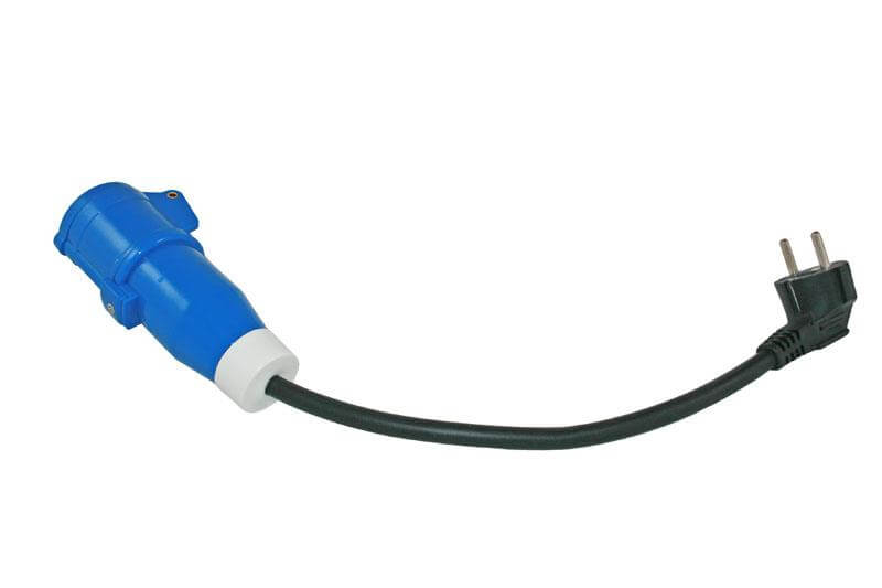 Câble adaptateur fiche Schuko vers prise CEE