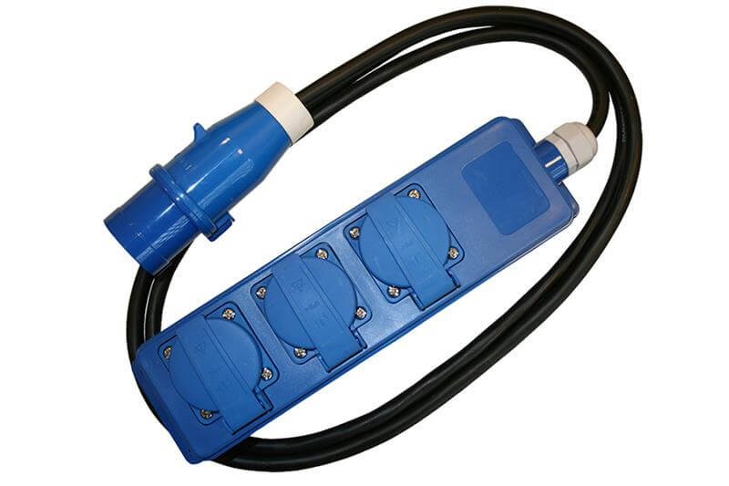 Quatro unit  1,5mtr. neoprene 3x1,5mm², fiche CEE - Teun